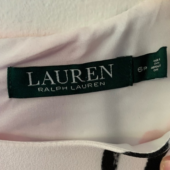 Lauren by Ralph Lauren Women’s White Sleeveless Floral Petite Dress 6P - Picture 6 of 11